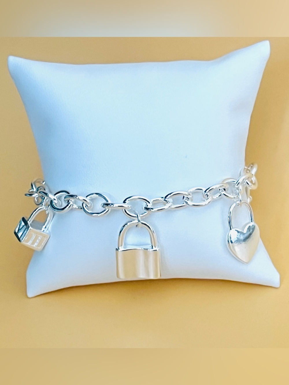 Silver charm bracelet stamped .925